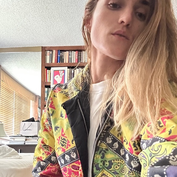 Vibrant Multicolor Women's Bomber Jacket - Picture 1 of 5